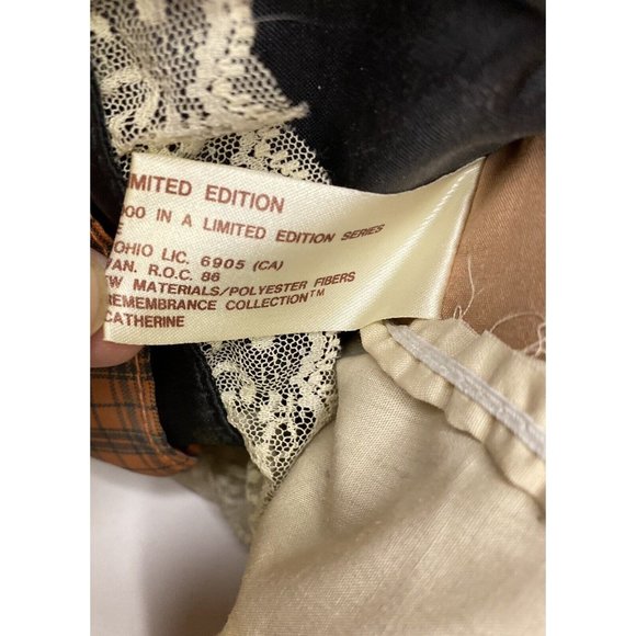 Applause Bears Catherine Remembrance Collection #12066 17" Plaid Lace - Picture 8 of 9